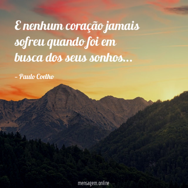 E nenhum coração jamais sofreu quando foi em