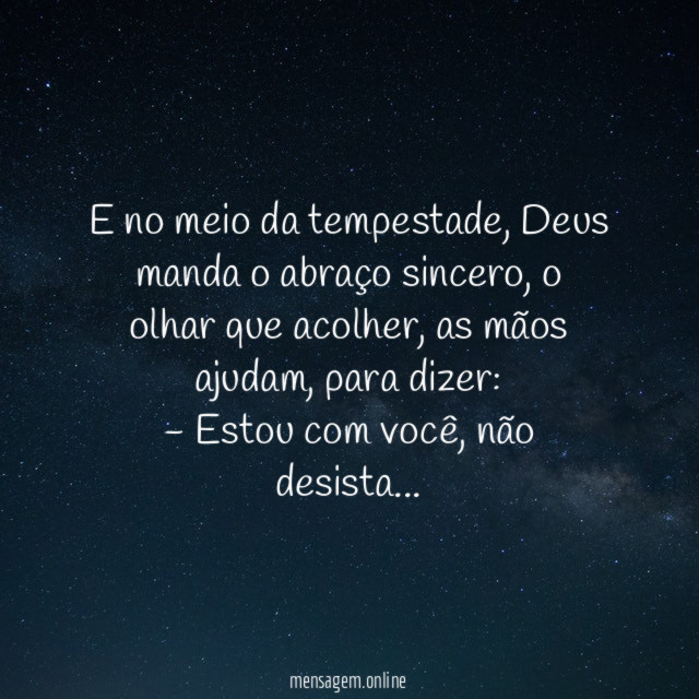 E no meio da tempestade