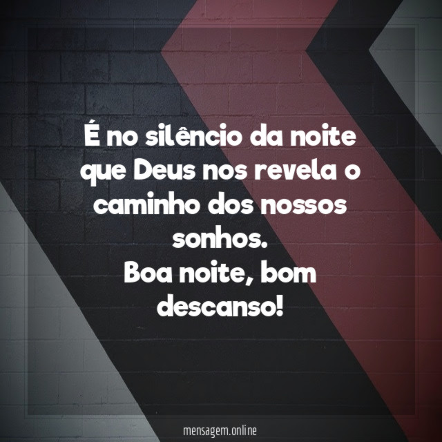 É no silêncio da noite que Deus nos