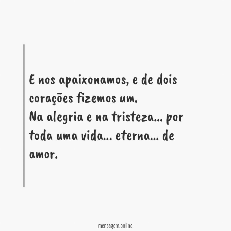 E nos apaixonamos