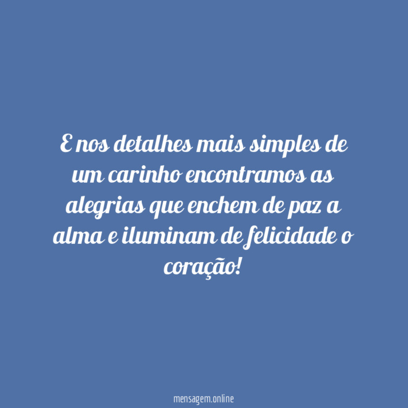 E nos detalhes mais