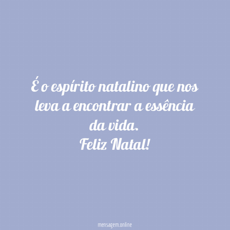 É o espírito natalino que nos leva a