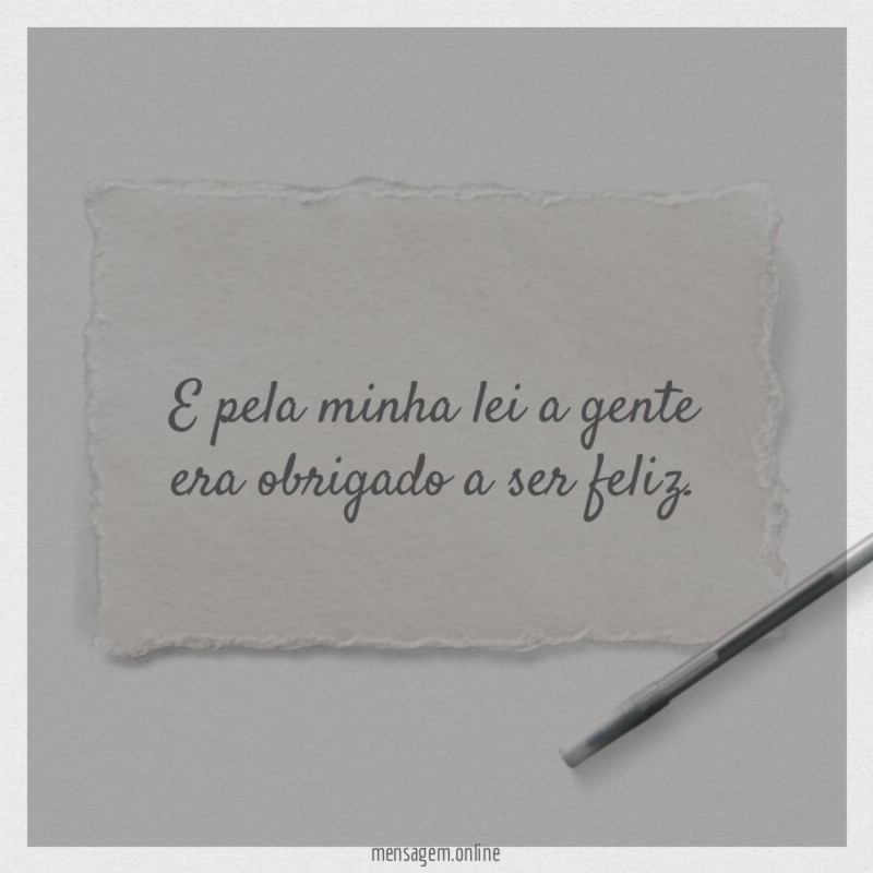 E pela minha lei