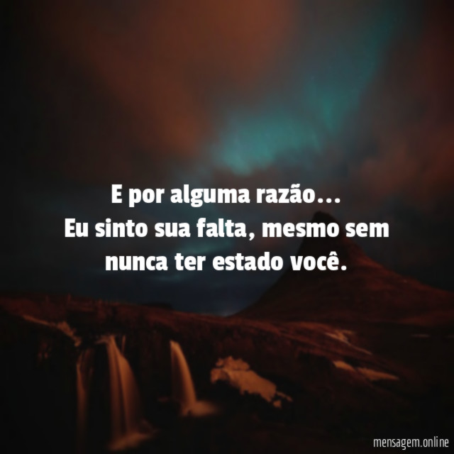 E por alguma razão