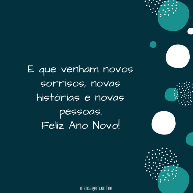 E que venham novos sorrisos