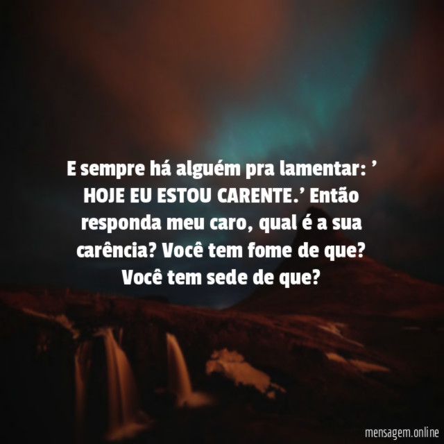 E sempre há alguém pra lamentar