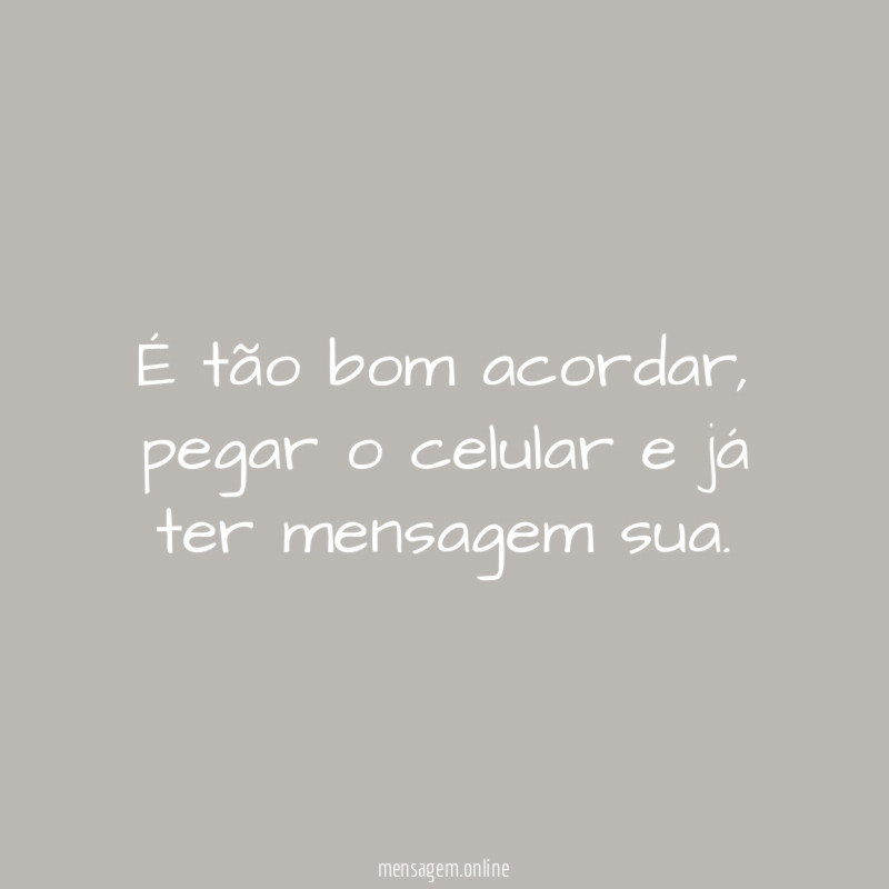 É tão bom acordar