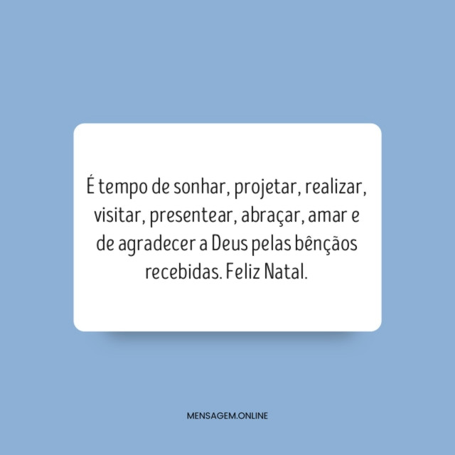 É tempo de sonhar