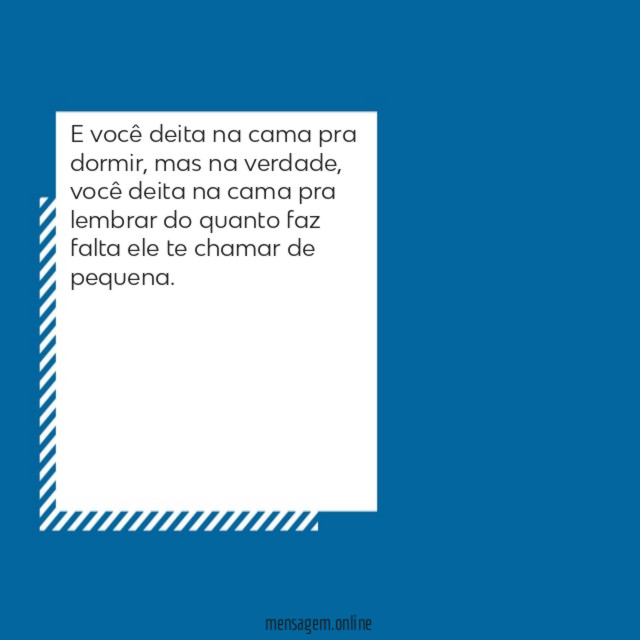 E você deita na cama pra dormir
