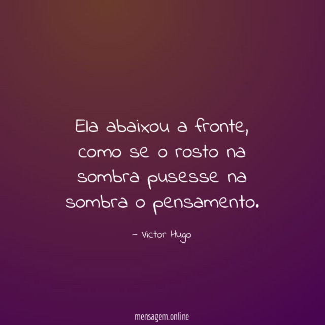 Ela abaixou a fronte