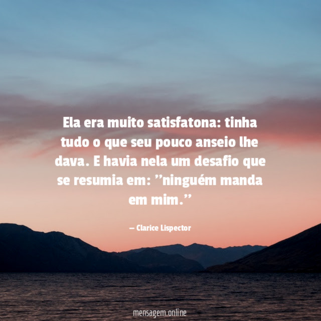 Ela era muito satisfatona