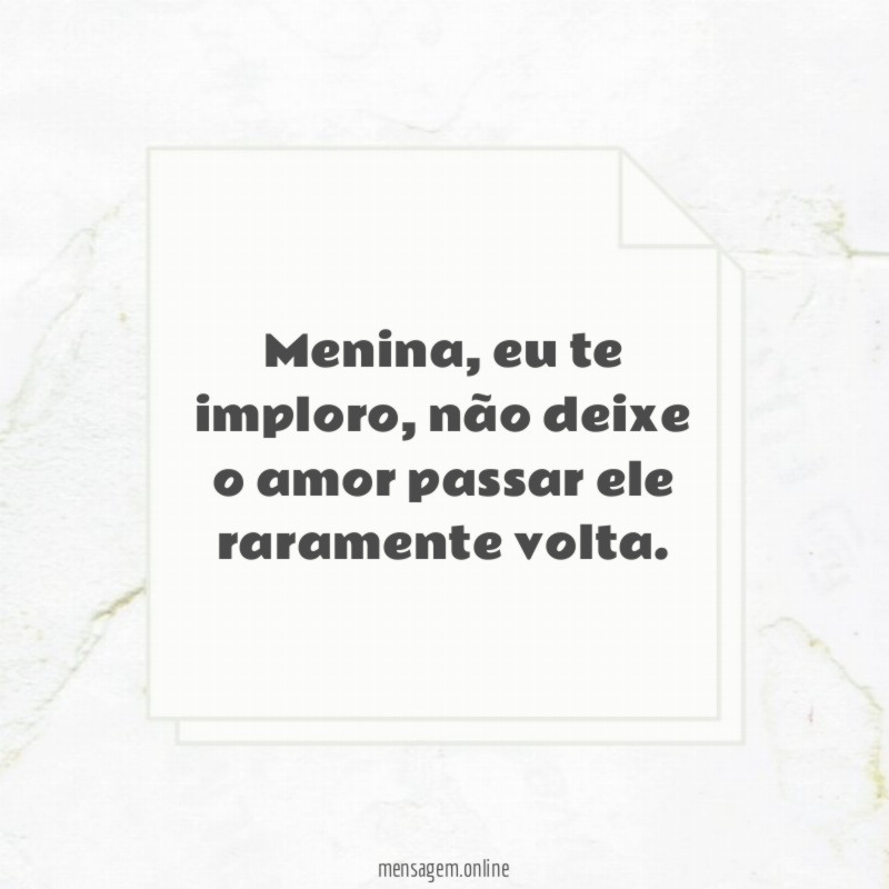 Ele raramente volta