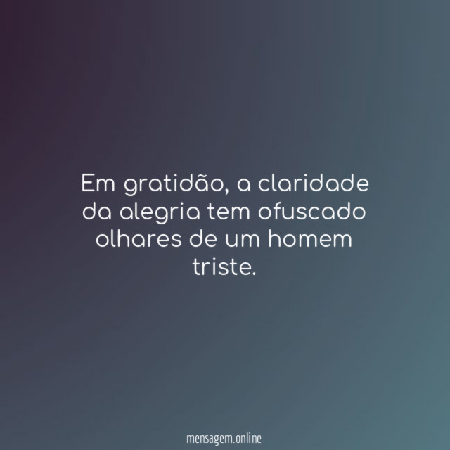 Em gratidão