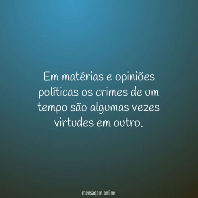 Em matérias e opiniões políticas os crimes de
