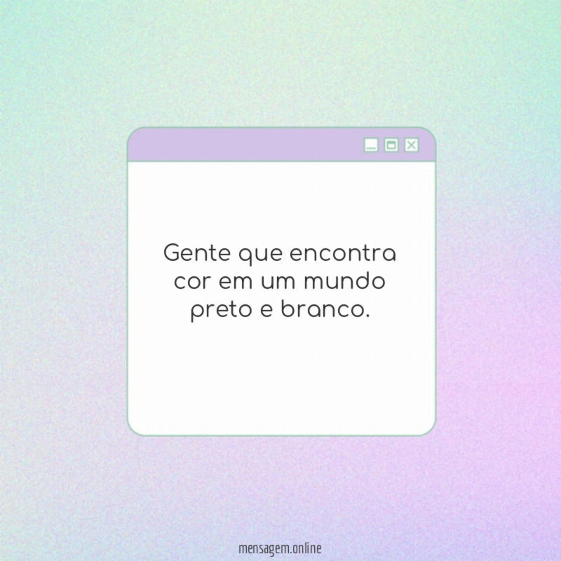 Em um mundo preto e branco