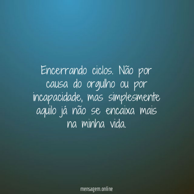 Encerrando ciclos