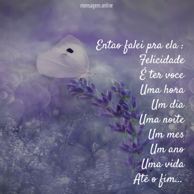 Entao falei pra ela