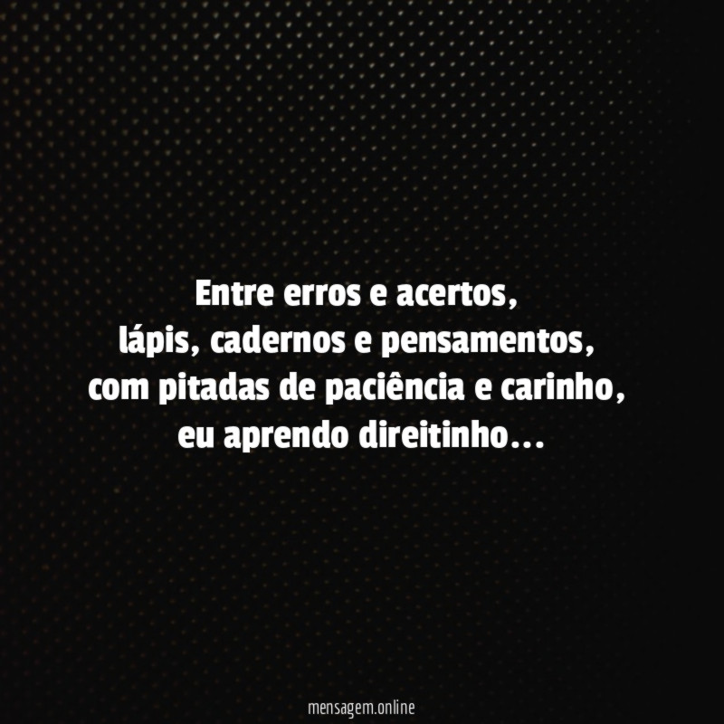 Entre erros e acertos
