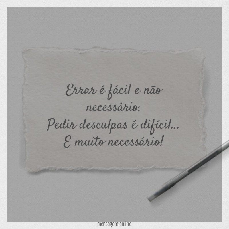 Errar é fácil e não necessário