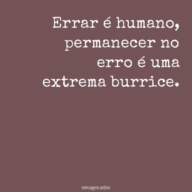 Errar é humano