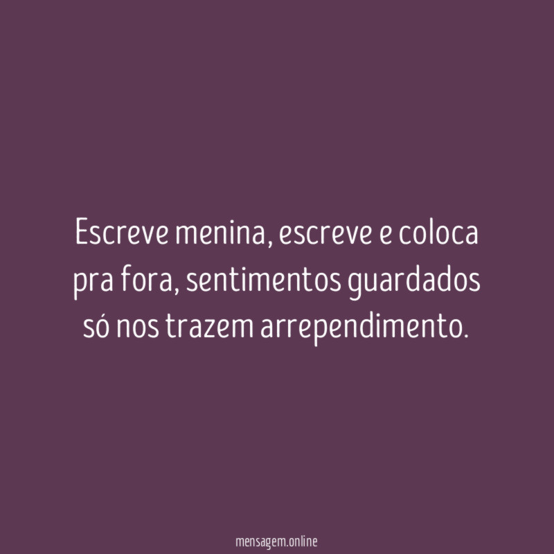 Escreve menina