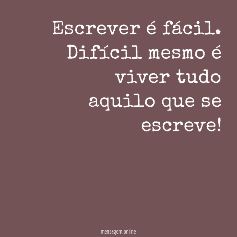 Escrever é fácil