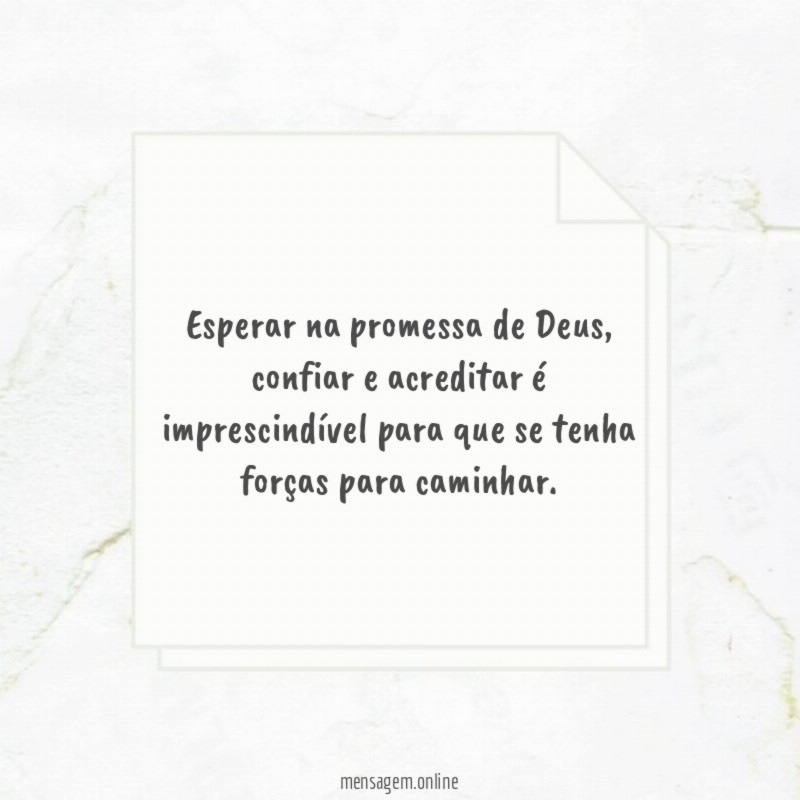 Esperar na promessa de Deus