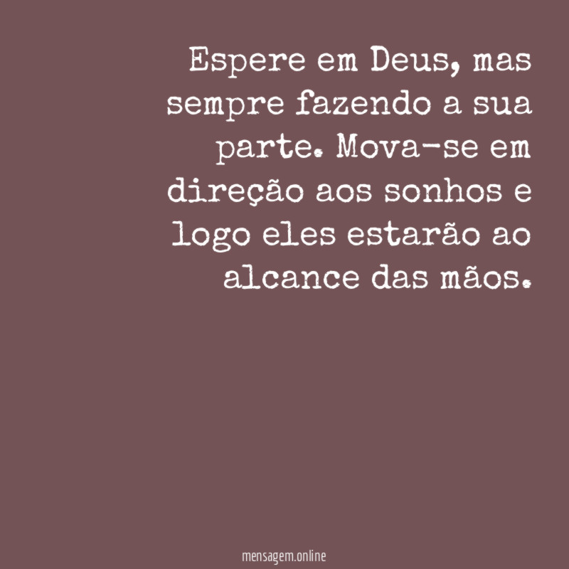 Espere em Deus