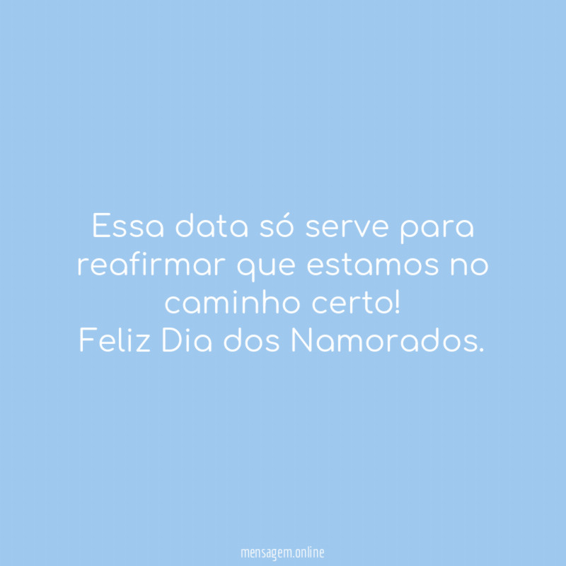 Essa data só serve para reafirmar