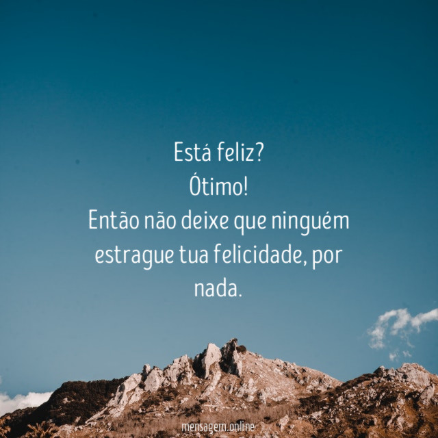 Está feliz