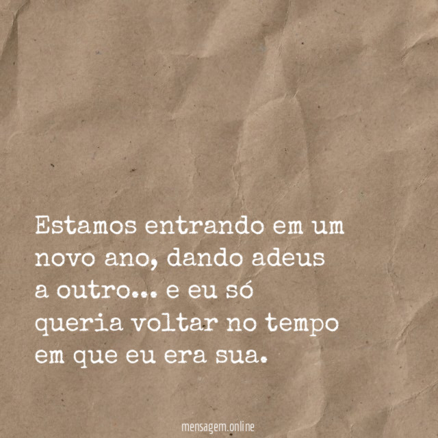 Estamos entrando em um novo ano