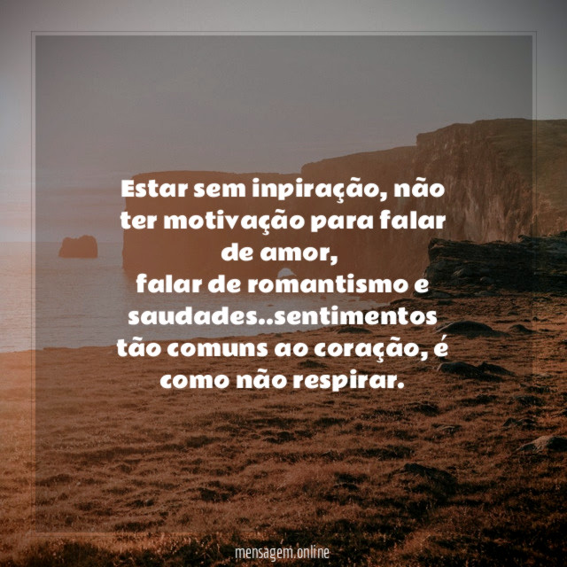Estar sem inpiração