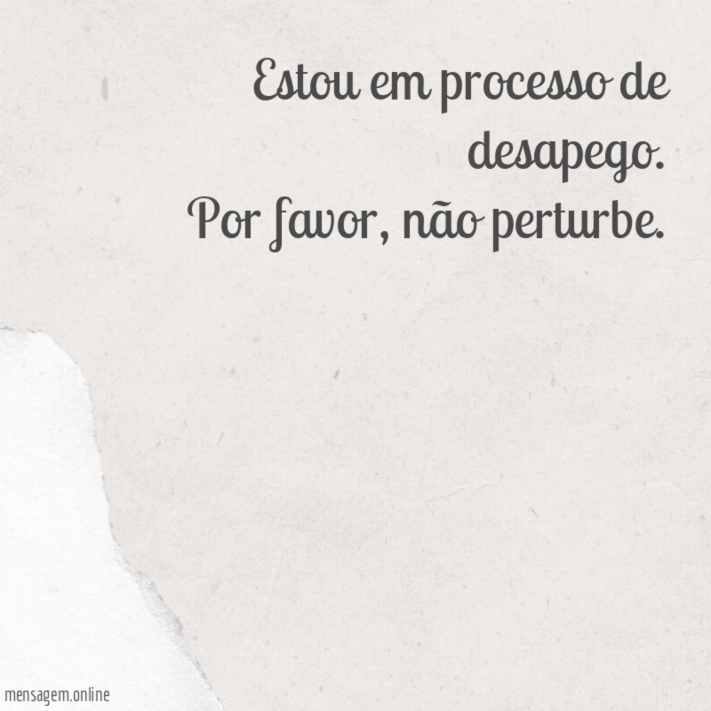 Estou em processo de
