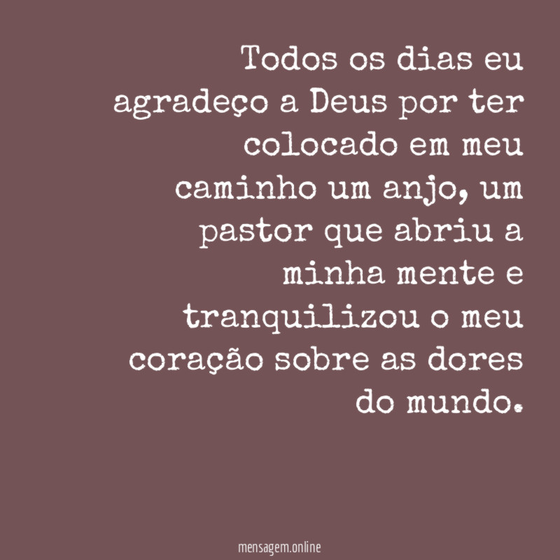 Eu agradeço a Deus