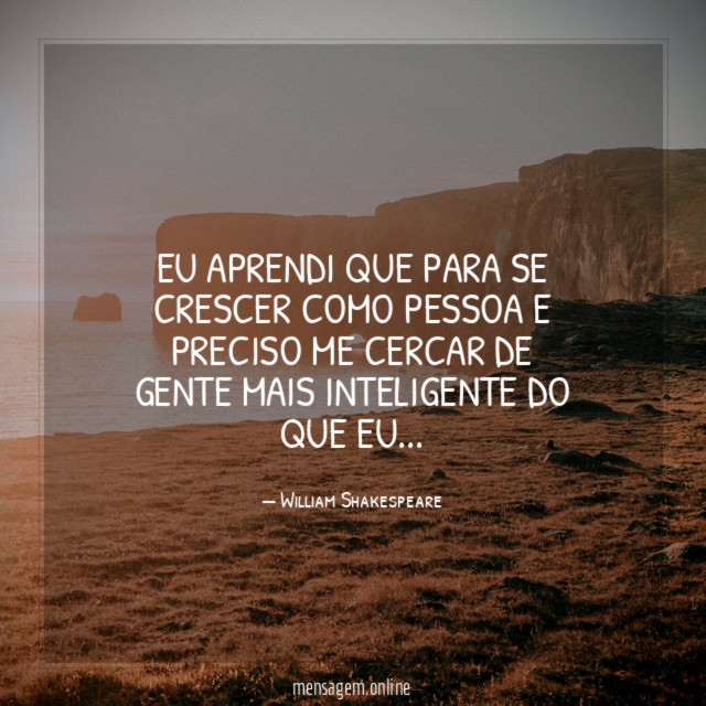 Eu aprendi…