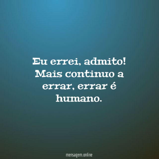 Eu errei