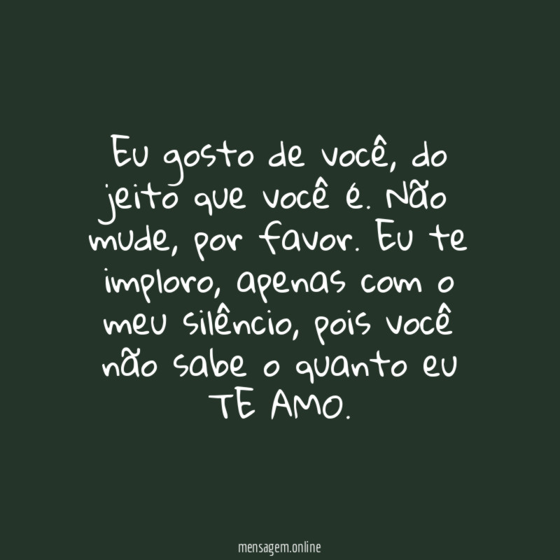 Eu gosto de você