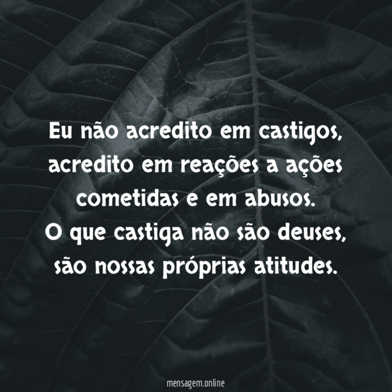 Eu não acredito em castigos