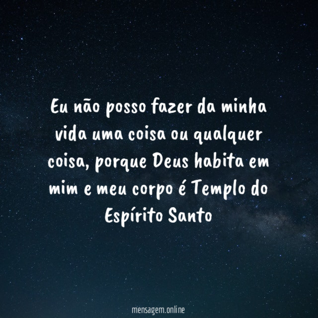 Eu não posso fazer da minha vida uma