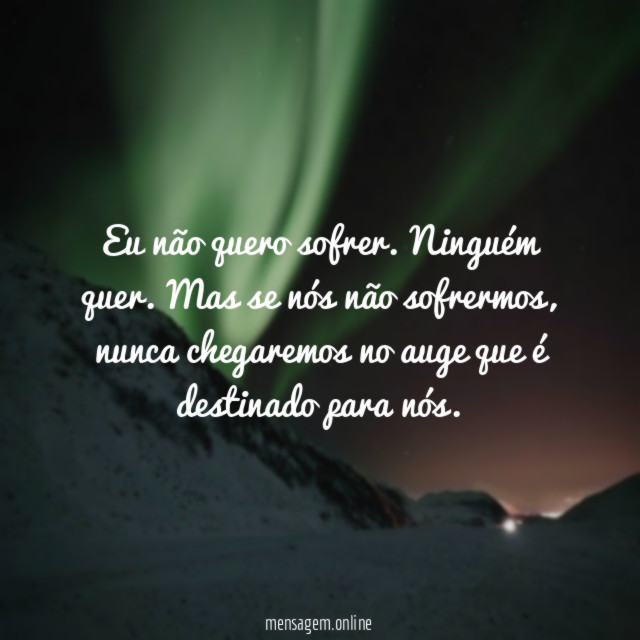 Eu não quero sofrer