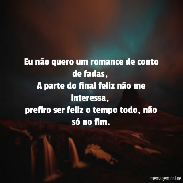 Eu não quero um romance de conto de fadas