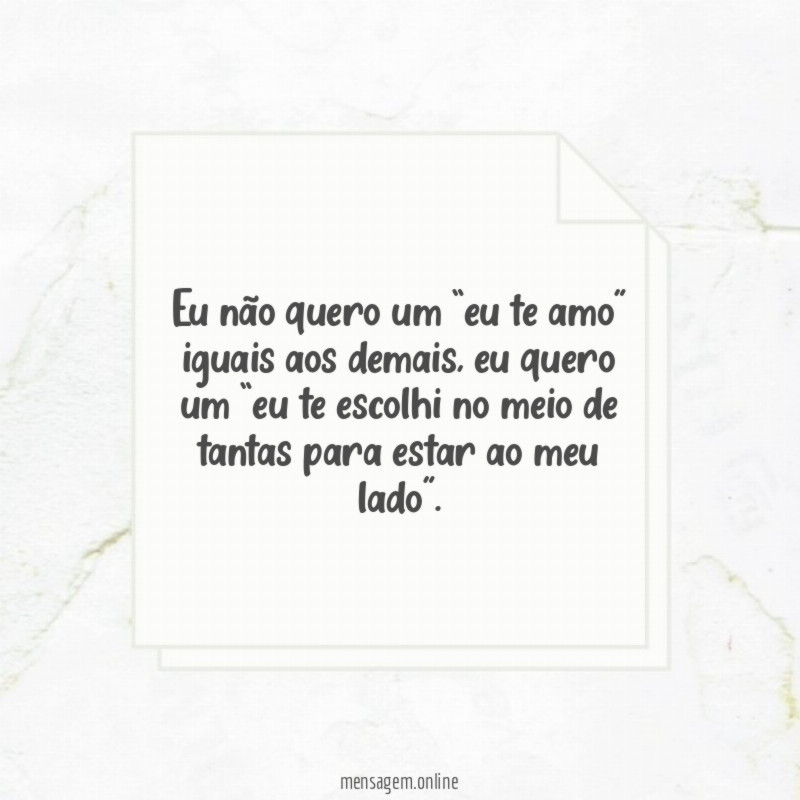 Eu não quero um