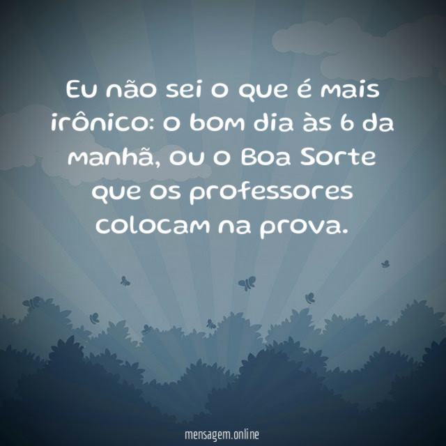 Eu não sei o que é mais irônico