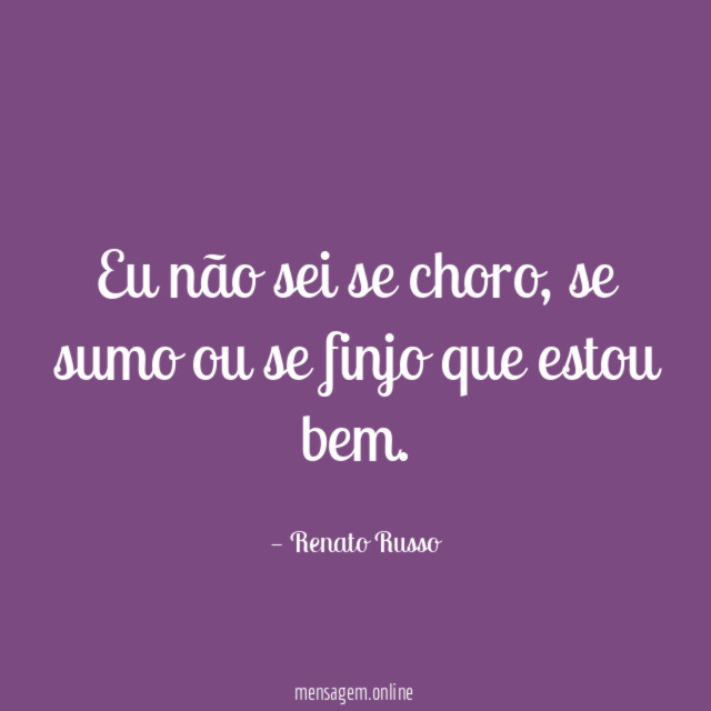 Eu não sei se choro