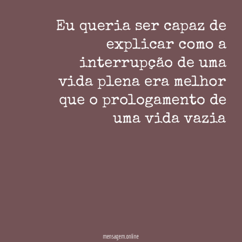Eu queria ser capaz de explicar como a