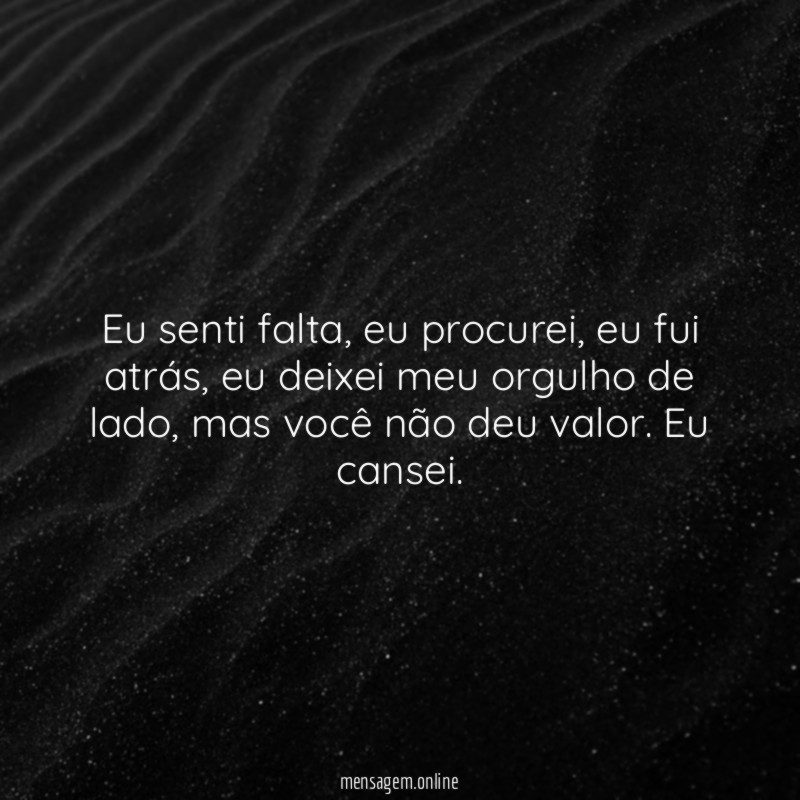 Eu senti falta