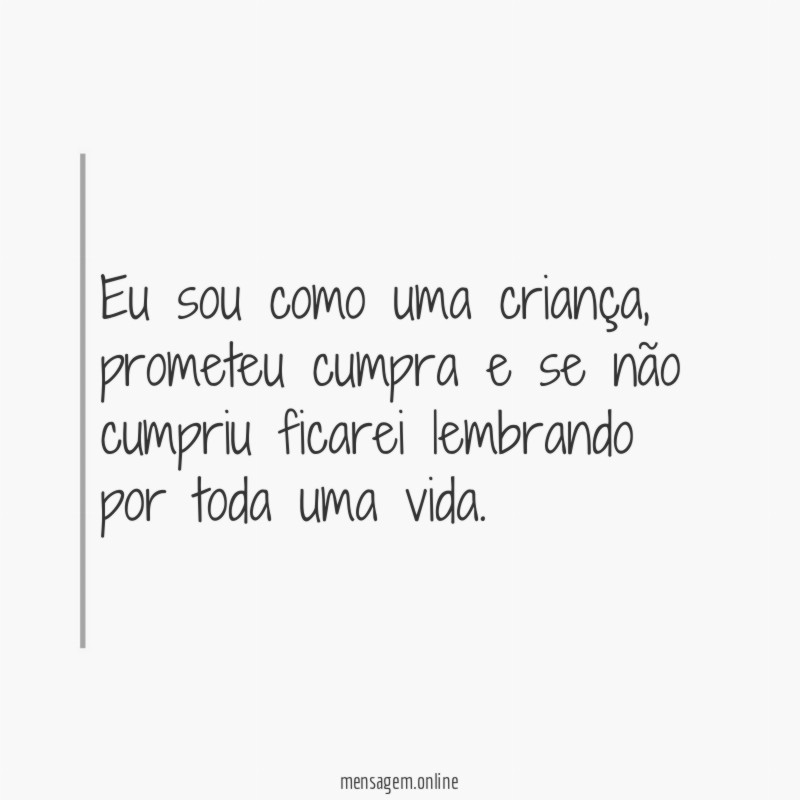 Eu sou como uma criança