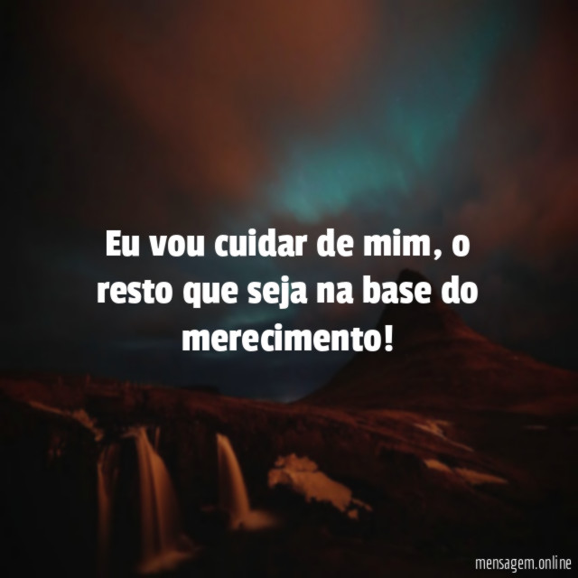 Eu vou cuidar de mim