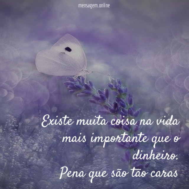Existe muita coisa na vida mais importante que o dinheiro