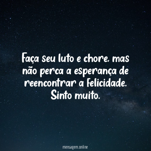 Faça seu luto e chore
